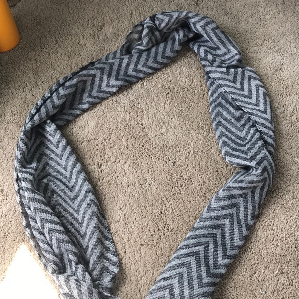 Black and Gray Infinity Scarf